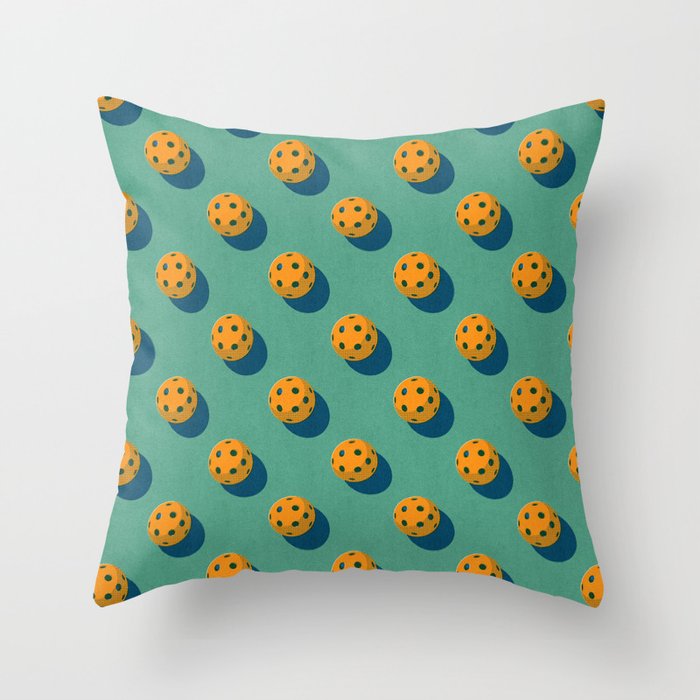 BALLS Pickleball - pattern Throw Pillow Gallery Image 1