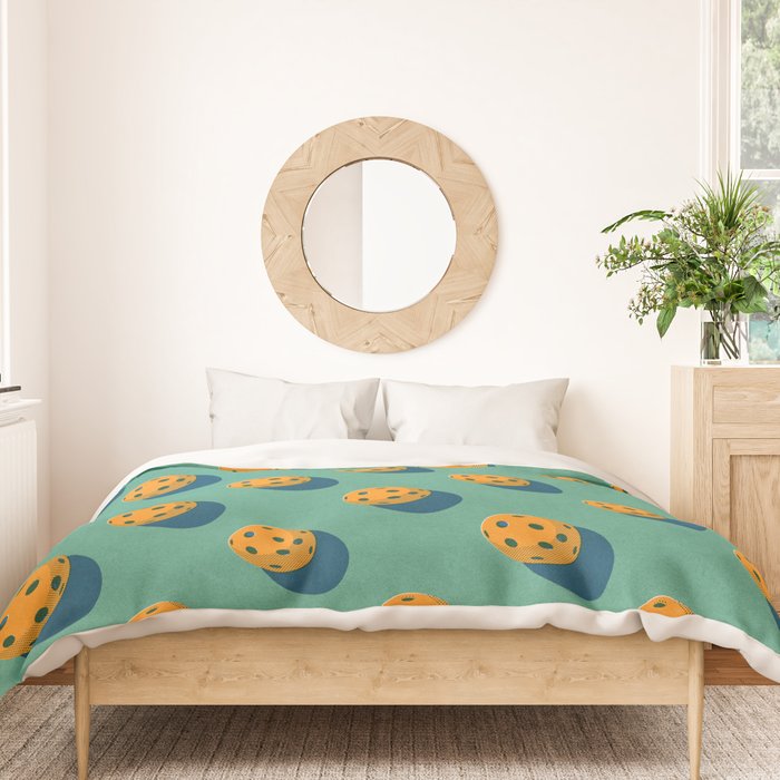 BALLS Pickleball - pattern Duvet Cover Gallery Image 3