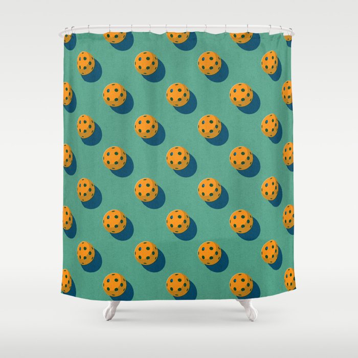 BALLS Pickleball - pattern Shower Curtain Gallery Image 1
