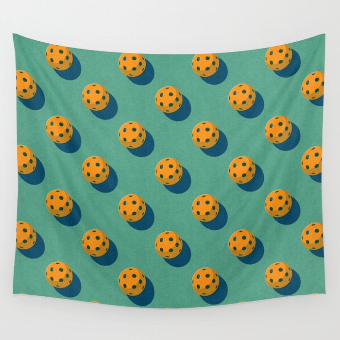 BALLS Pickleball - pattern Wall Tapestry Gallery Image 1