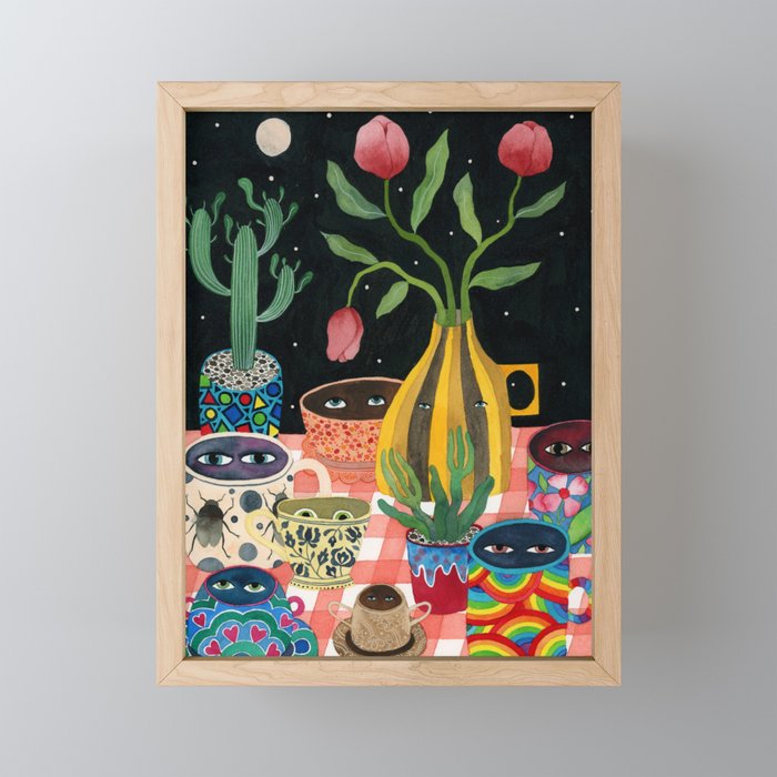 Suspicious mugs 2 Mini Art Print Gallery Image 1