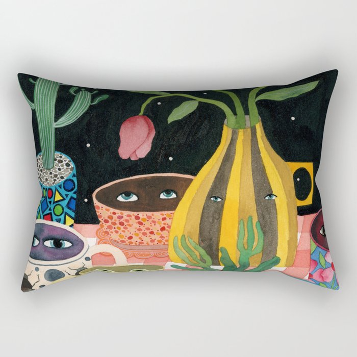 Suspicious mugs 2 Rectangular Pillow Gallery Image 2