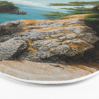 Coastal summer beach Japanese Wall Art Botanical Japandi Wall Art Painting Living Room Decor Bath Mat Gallery Image 3