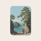 Coastal summer beach Japanese Wall Art Botanical Japandi Wall Art Painting Living Room Decor Bath Mat Gallery Image 1