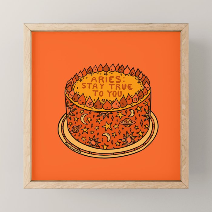 Aries Cake Mini Art Print Gallery Image 1