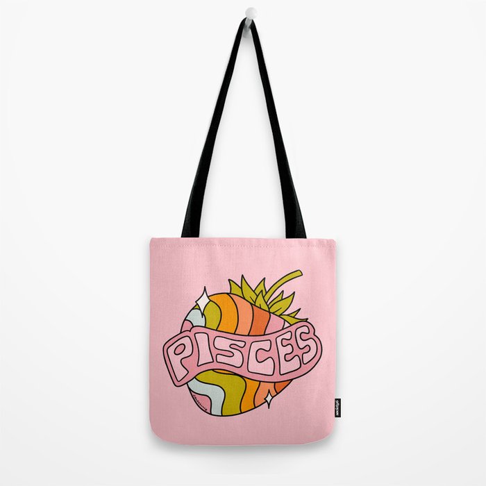 Pisces Strawberry Tote Bag Gallery Image 2
