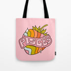Pisces Strawberry Tote Bag Gallery Image 1