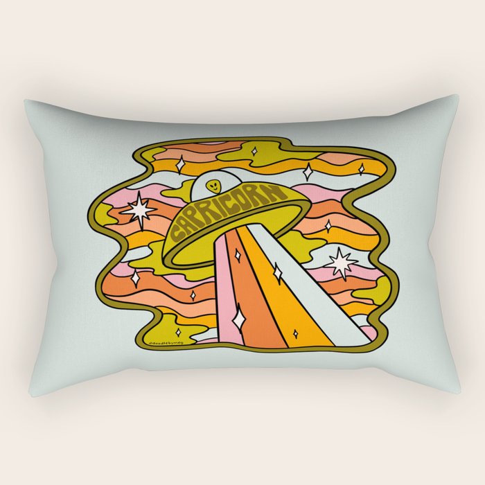 Capricorn UFO Rectangular Pillow Gallery Image 1