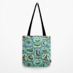 Halloween Pumpkins - ghoulish green  Tote Bag Gallery Image 2