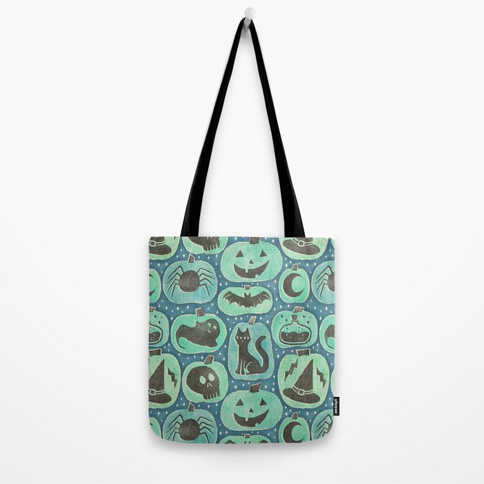 Halloween Pumpkins - ghoulish green  Tote Bag Gallery Image 2