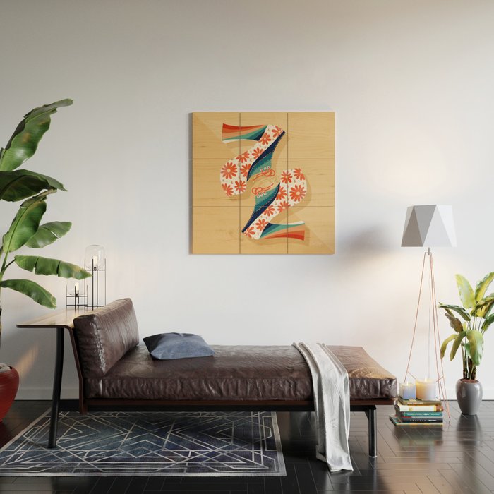 Disco Platforms â Retro Rainbow Wood Wall Art Gallery Image 2