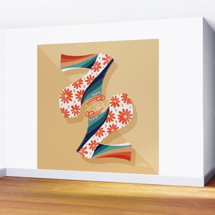 Disco Platforms â Retro Rainbow Wall Mural Gallery Image 2