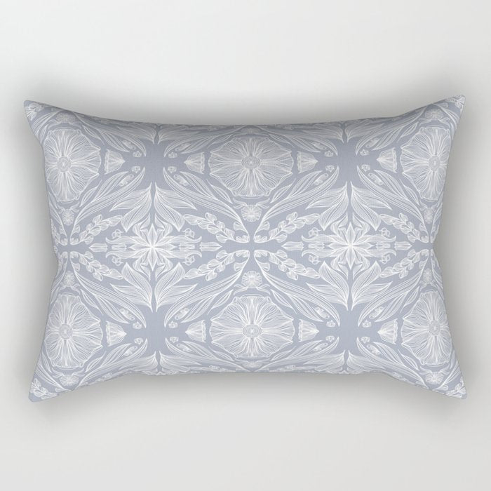 Pattern 9 Blue Grey Rectangular Pillow Gallery Image 2