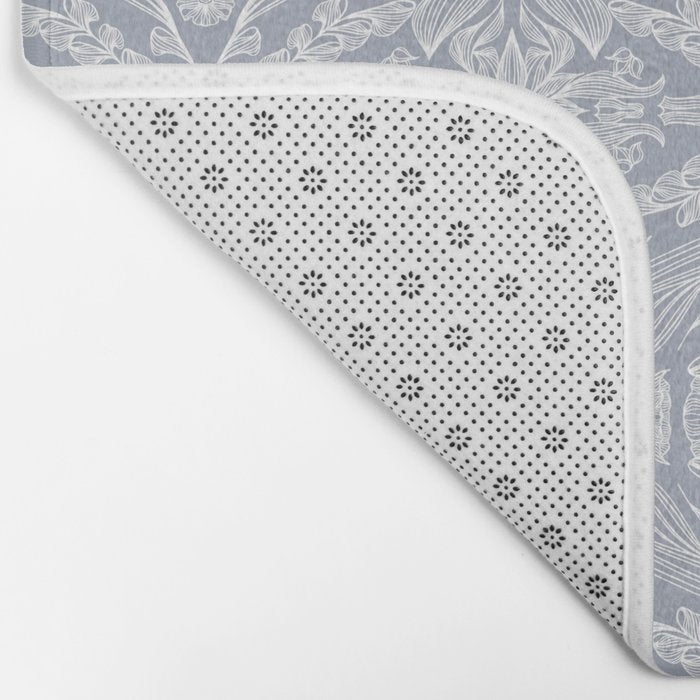 Pattern 9 Blue Grey Bath Mat Gallery Image 2