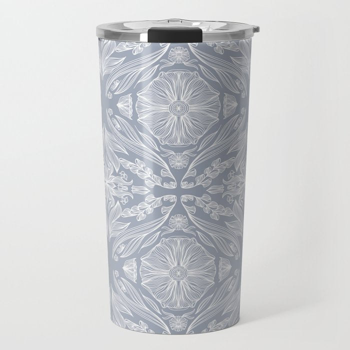 Pattern 9 Blue Grey Travel Mug Gallery Image 1