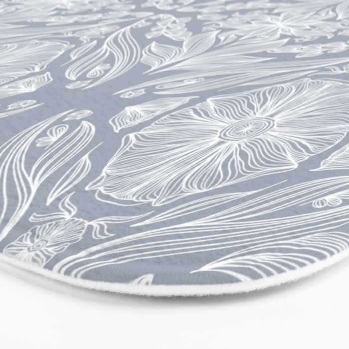 Pattern 9 Blue Grey Bath Mat Gallery Image 3