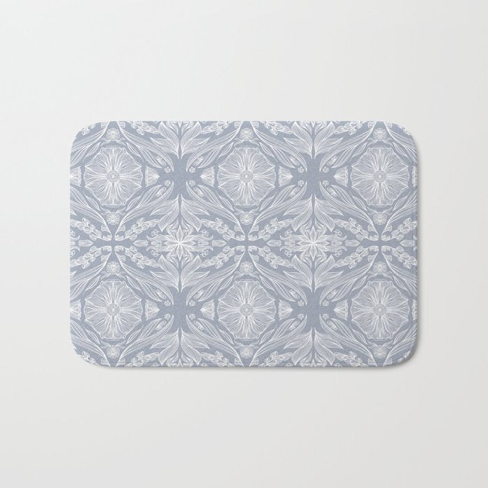 Pattern 9 Blue Grey Bath Mat Gallery Image 1