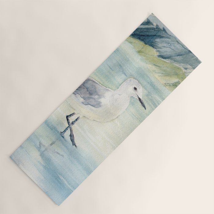 Seagull on the beach Yoga Mat Gallery Image 1