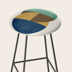 Circle color pieces abstract geometric Stool Gallery Image 2
