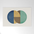 Circle color pieces abstract geometric Welcome Mat Gallery Image 1