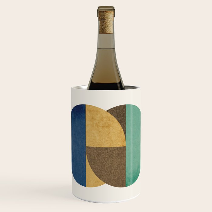 Circle color pieces abstract geometric Wine Chiller Gallery Image 1