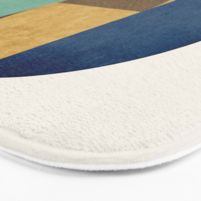 Circle color pieces abstract geometric Bath Mat Gallery Image 3