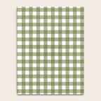 Gingham Check Pattern in Olive Green and White Notebook Gallery Image 4