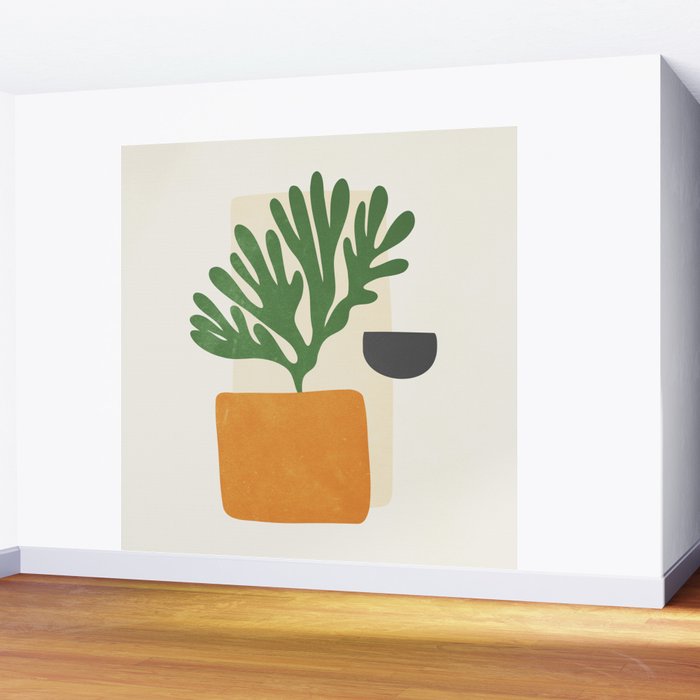 Bronze Vase & Leaves: Matisse Edition | Mid Century Series Wall Mural Gallery Image 2