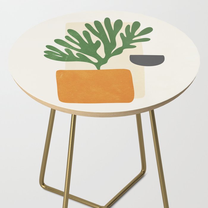 Bronze Vase & Leaves: Matisse Edition | Mid Century Series Side Table Gallery Image 2