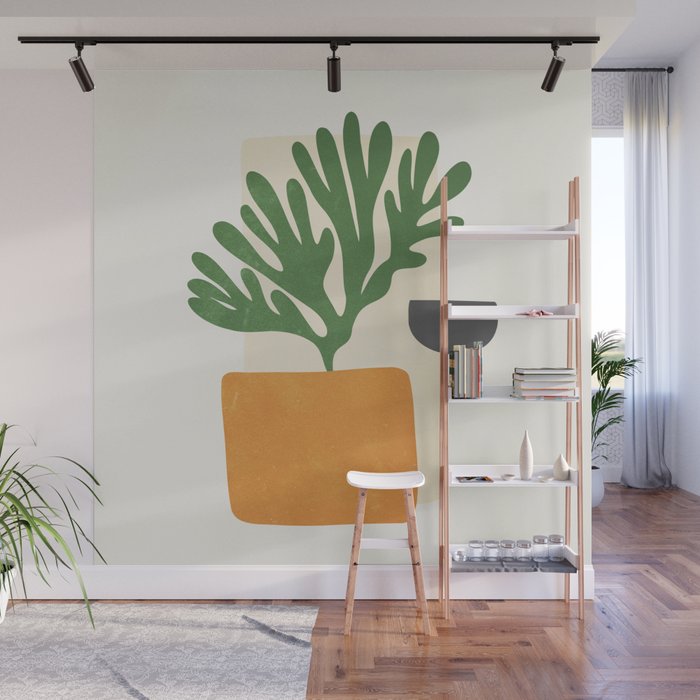 Bronze Vase & Leaves: Matisse Edition | Mid Century Series Wall Mural Gallery Image 1