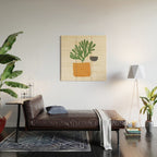 Bronze Vase & Leaves: Matisse Edition | Mid Century Series Wood Wall Art Gallery Image 2