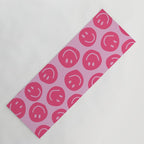 Hot Pink Smiley Faces Yoga Mat Gallery Image 1