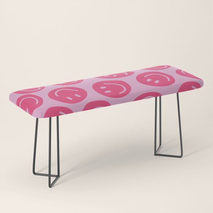 Hot Pink Smiley Faces Bench Gallery Image 1