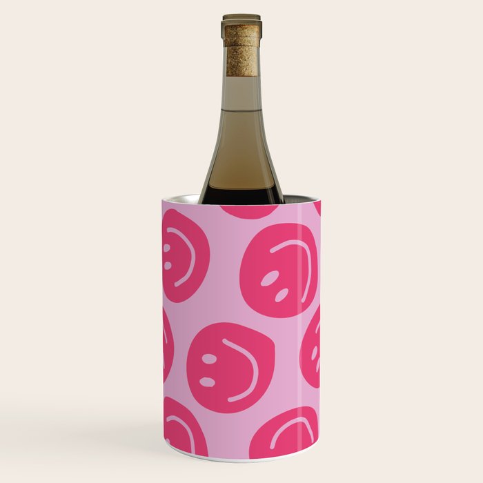 Hot Pink Smiley Faces Wine Chiller Gallery Image 1