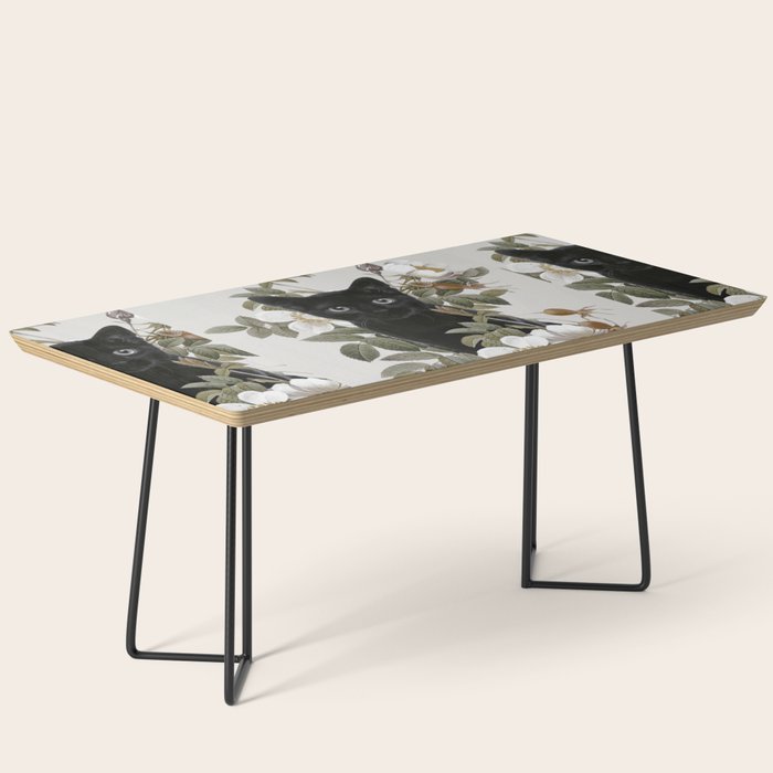 Cat With Flowers Coffee Table Gallery Image 1