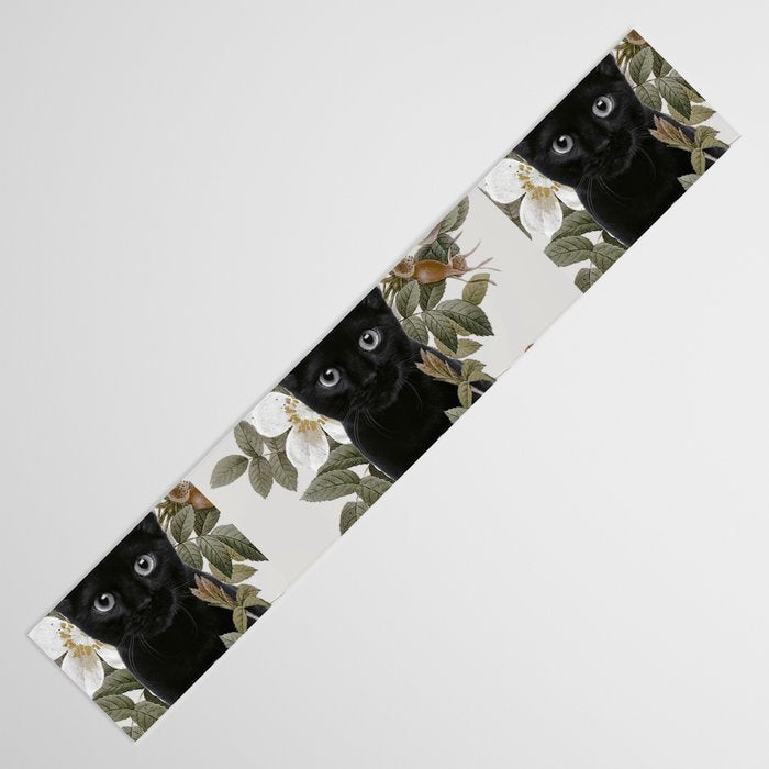 Cat With Flowers Table Runner Gallery Image 3