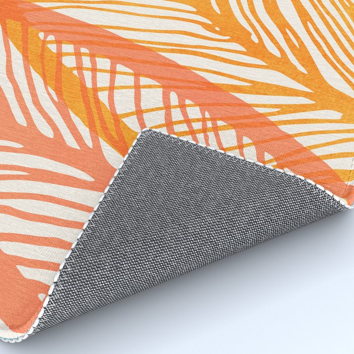 Colorful Tropical Flora - Retro Palette Rug Gallery Image 4