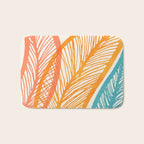 Colorful Tropical Flora - Retro Palette Bath Mat Gallery Image 1