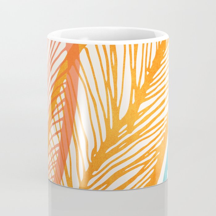 Colorful Tropical Flora - Retro Palette Coffee Mug Gallery Image 4