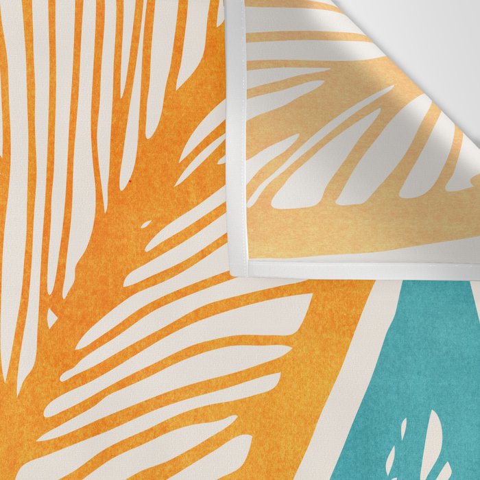 Colorful Tropical Flora - Retro Palette Wall Tapestry Gallery Image 3
