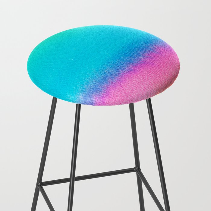 Rainbow, Watercolor Painting Abstract Colorful Fun, Urban Eclectic Contemporary Party Bohemian Stool Gallery Image 2
