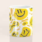 Yellow Dripping Smiley Faces Coffee Mug Gallery Image 4