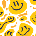 Yellow Dripping Smiley Faces Coffee Mug Gallery Image 2