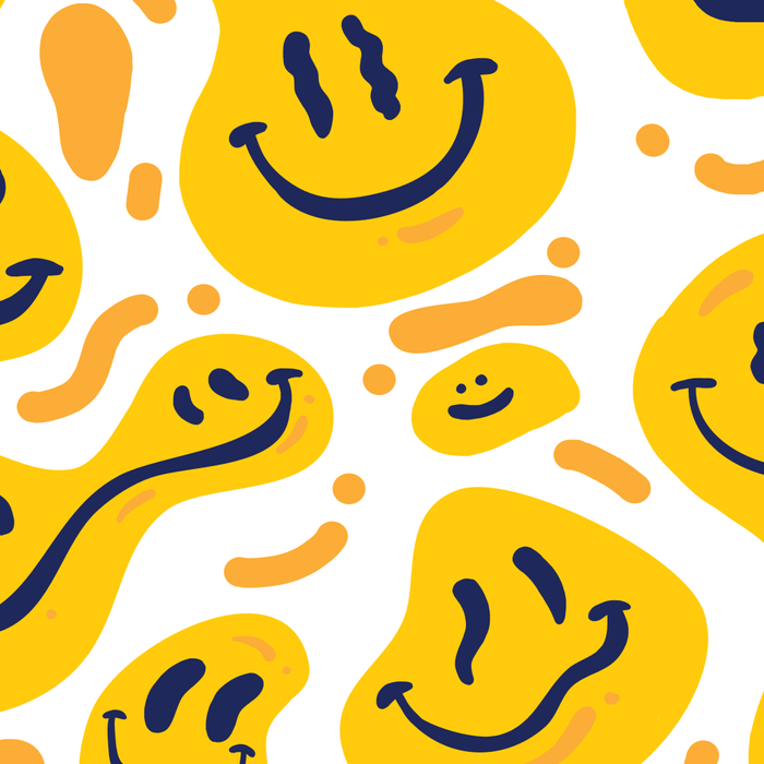 Yellow Dripping Smiley Faces Coffee Mug Gallery Image 2