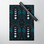Moonlight Garden - Blue Wrapping Paper Gallery Image 1