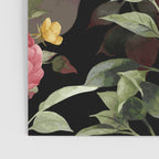 Floral Flower Pattern Watercolor White Pink Flowers Black Background Poster Gallery Image 3