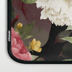 Floral Flower Pattern Watercolor White Pink Flowers Black Background Laptop Sleeve Gallery Image 3