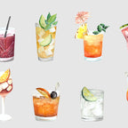 Classic Watercolor Cocktails Drinks Coffee Mug Gallery Image 2