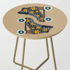 Retro Roller Skates - Teal & Yellow Palette Side Table Gallery Image 2