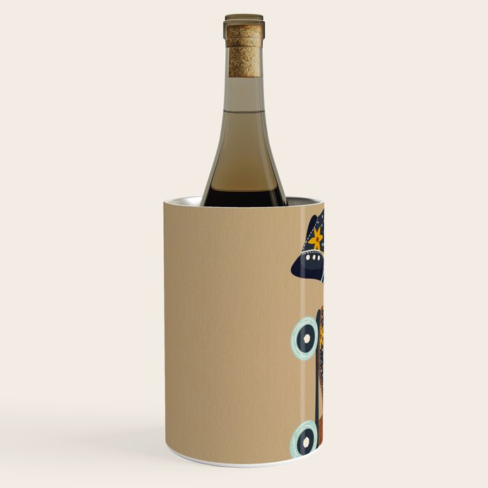 Retro Roller Skates - Teal & Yellow Palette Wine Chiller Gallery Image 2